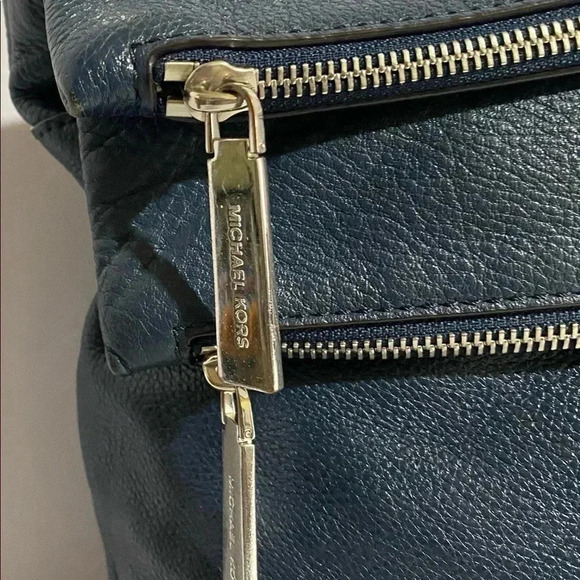 Michael kors navy blue leather satchel handbag - Picture 5 of 16